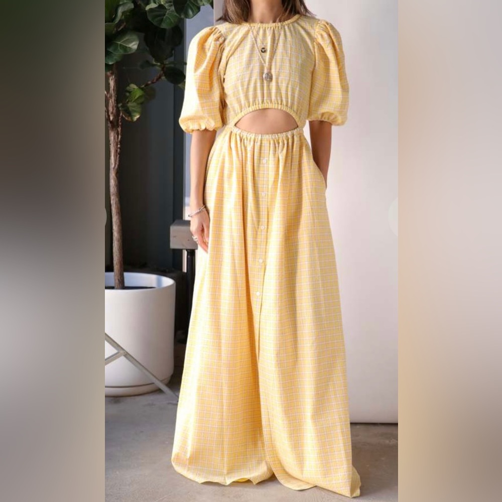 JONATHAN SIMKHAI
Plaid Print Long Dress Size
Size M